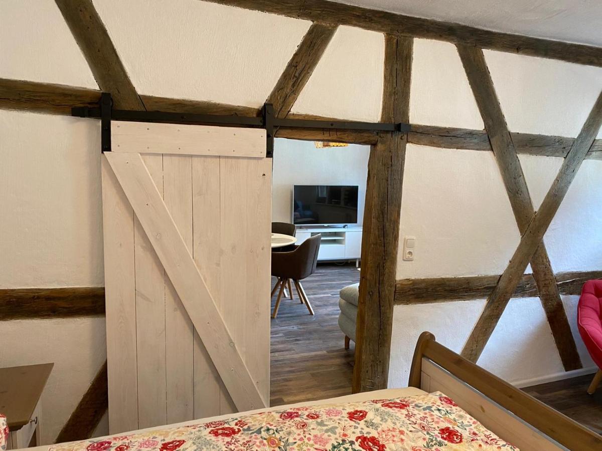 Schoene Ferienwohnung Burgruine Fachwerkhaus 巴哈拉赫 外观 照片